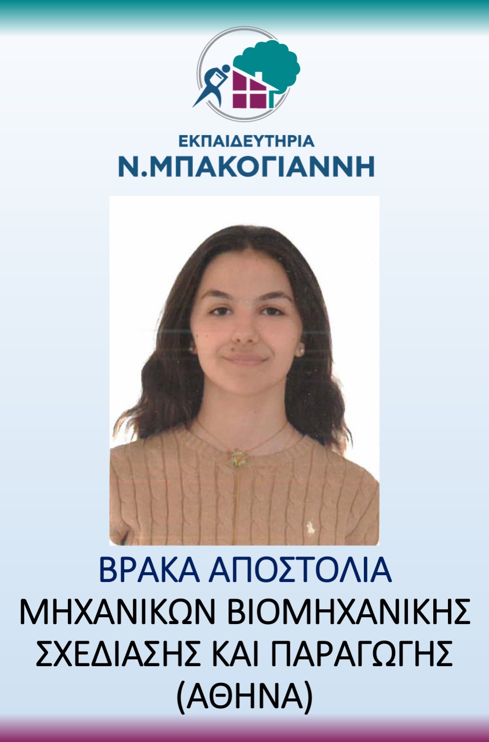 ΕΚΠΑΙΔΕΥΤΗΡΙΑ Ν. ΜΠΑΚΟΓΑΝΝΗ - ΠΑΝΕΛΛΑΔΙΚΕΣ 2026